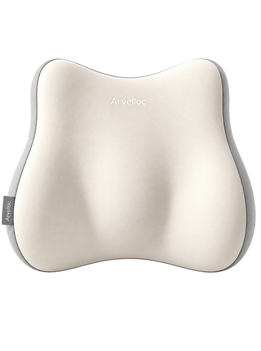 Ivory contoured lumbar pillow