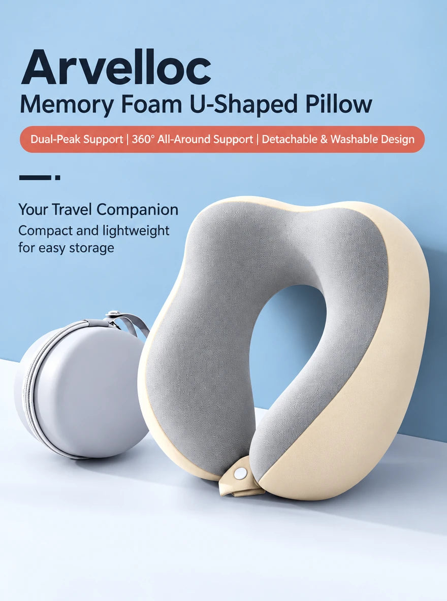 Arvelloc wraparound travel pillow and storage case