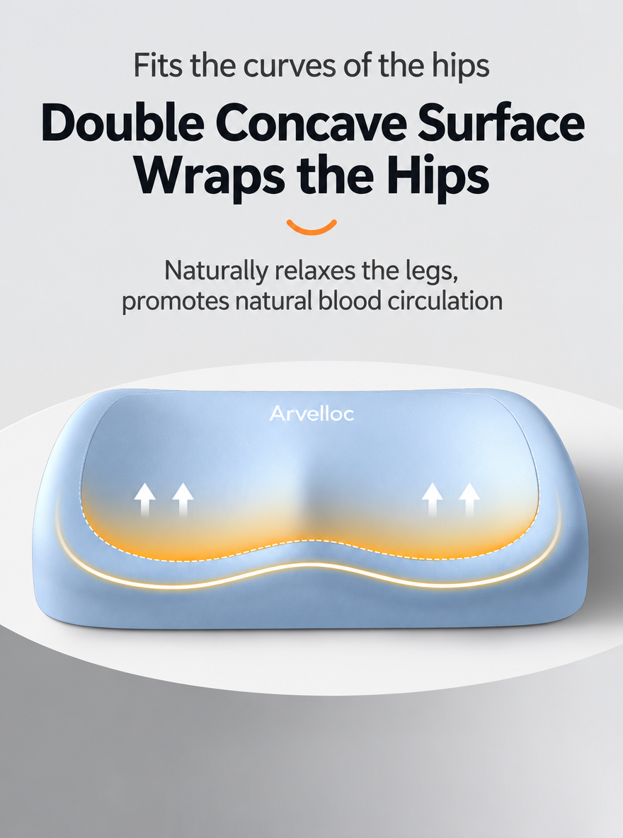 Arvelloc Memory Foam Chair Cushion, Contoured Seat Pad with Non-Slip Base for Office Chair, Dining Chair and Home Seating