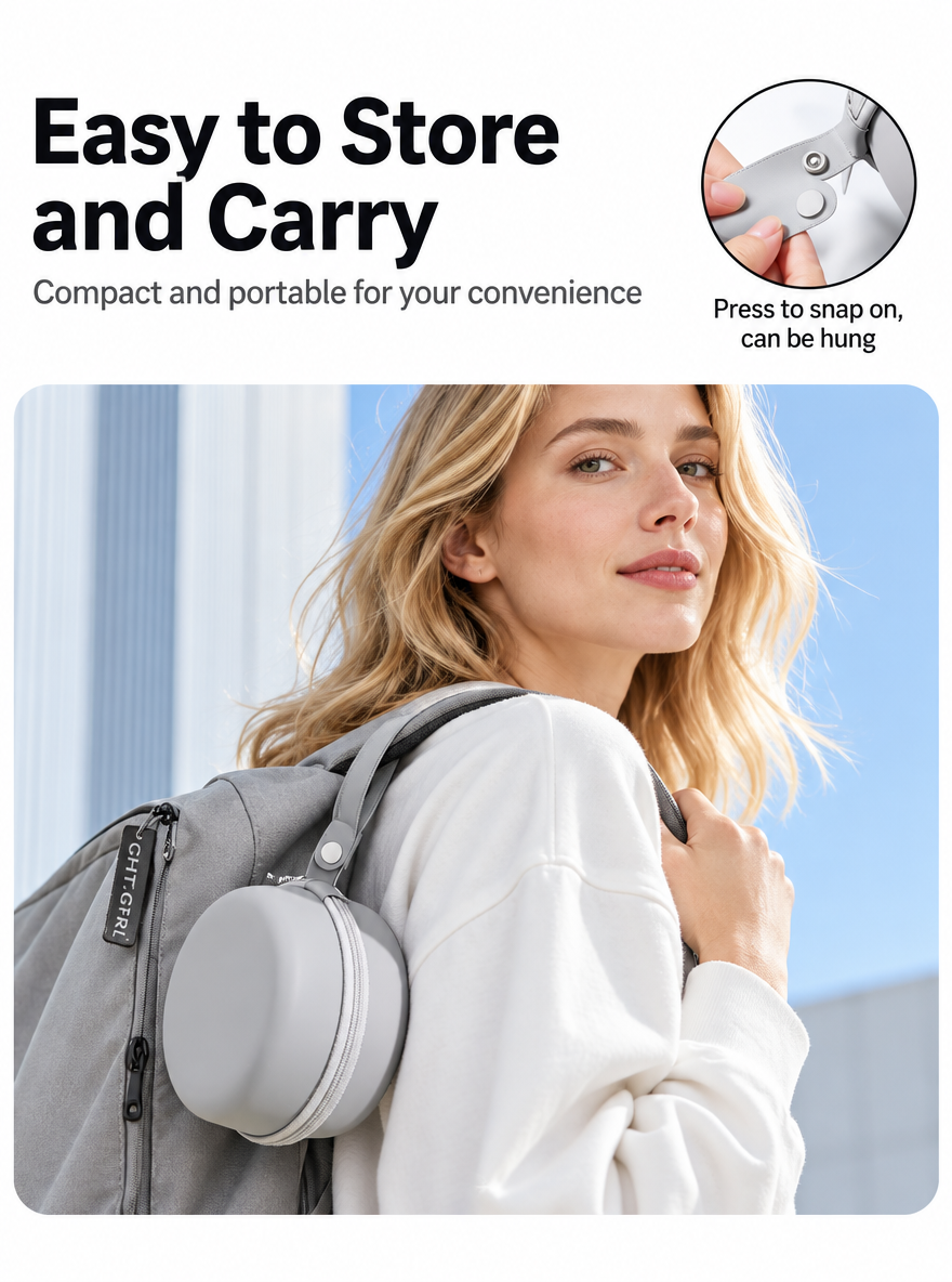 Arvelloc Wraparound Memory Foam Travel Neck Pillow with Carrying Case, Contoured Neck and Chin Support for Airplane, Train and Passenger Travel